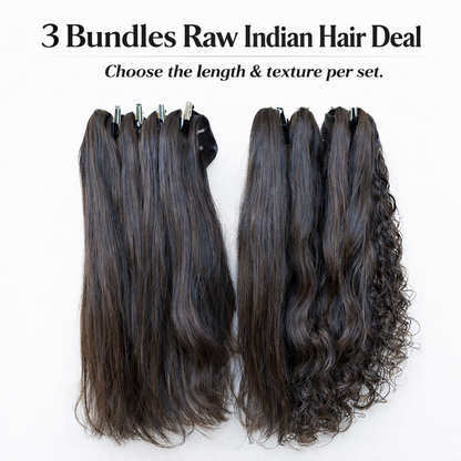 3 Bundles Raw Indian Hair Deal