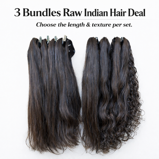 3 Bundles Raw Indian Hair Deal