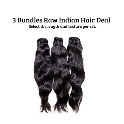 3 Bundles Raw Indian Hair Deal