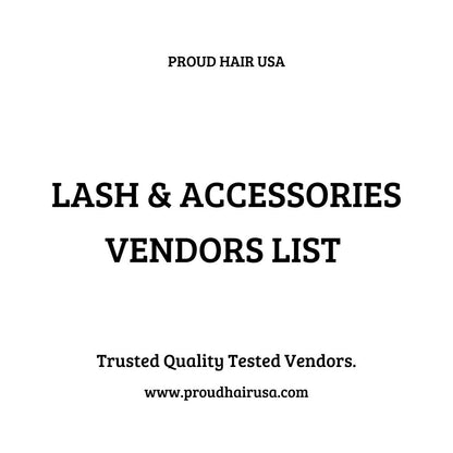 LASH & ACCESSORIES VENDORS LIST